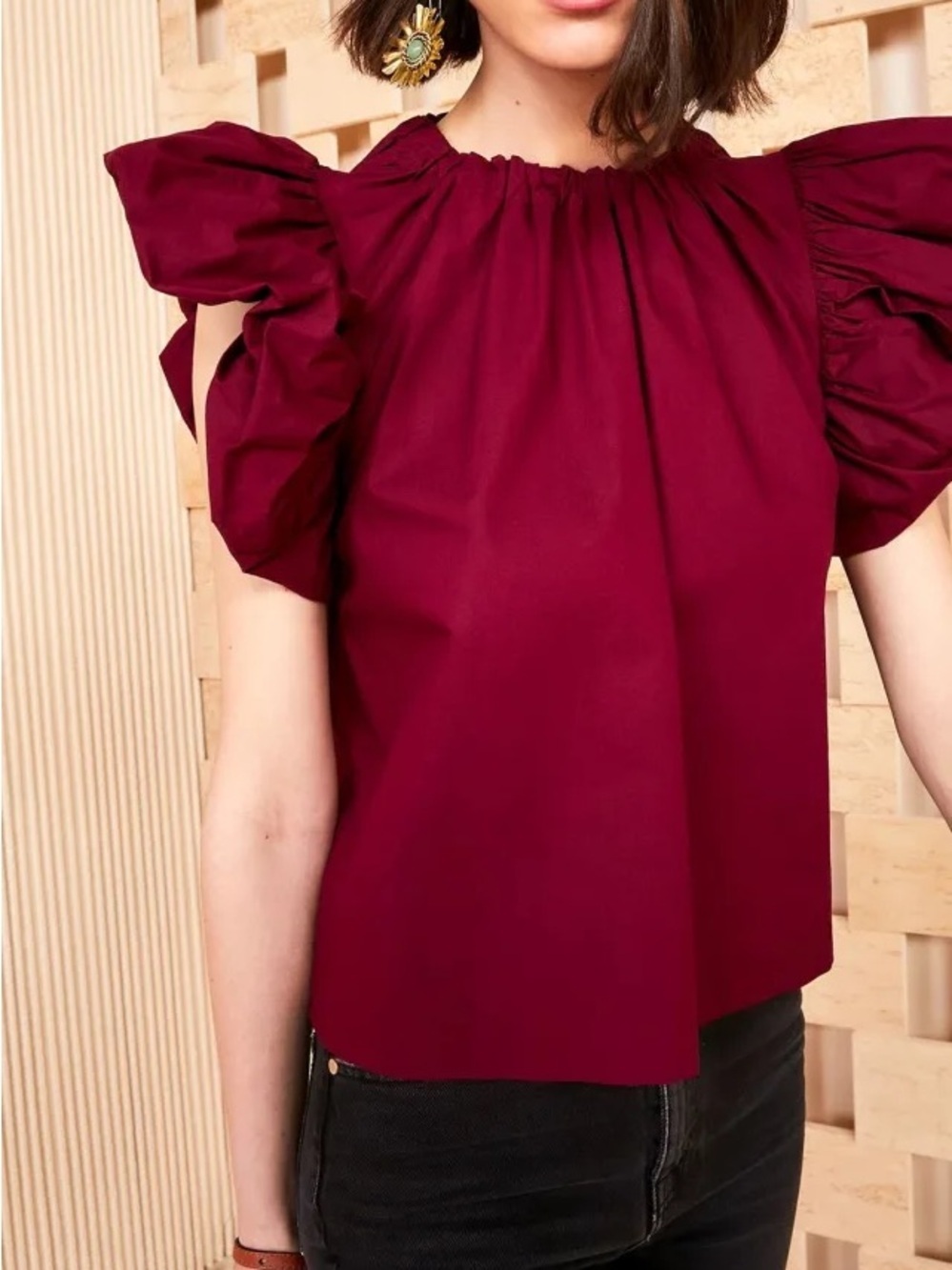 NWT Ulla Johnson Leigh Top Blouse
Bordeaux Burgundy 2